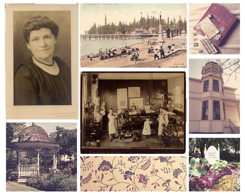 Montage of vintage photos from Roedde House