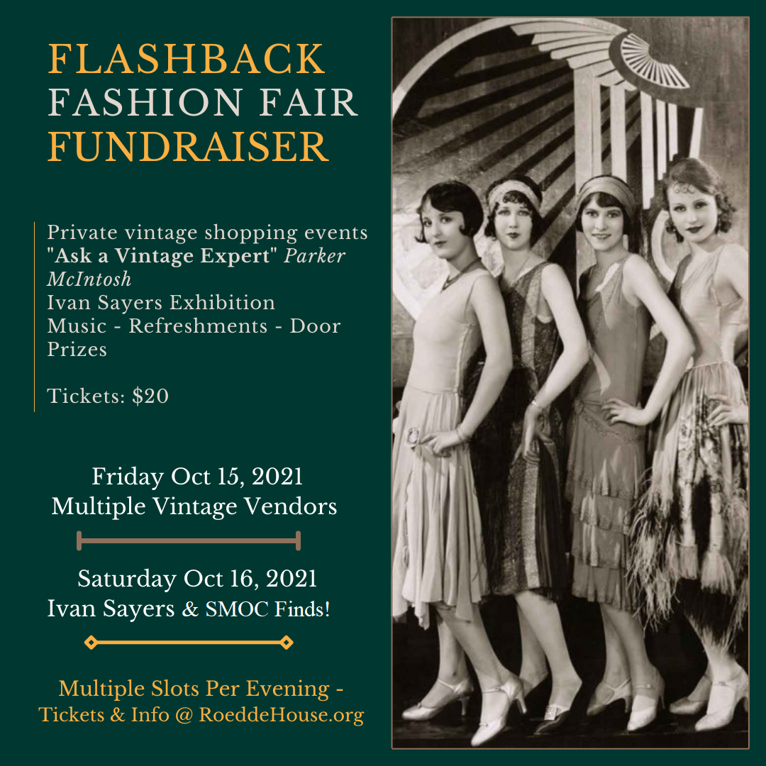 Flashback Fashion Fair Fundraiser 2021 - ROEDDE HOUSE MUSEUM Flashback Fashion Fair Fundraiser Poster