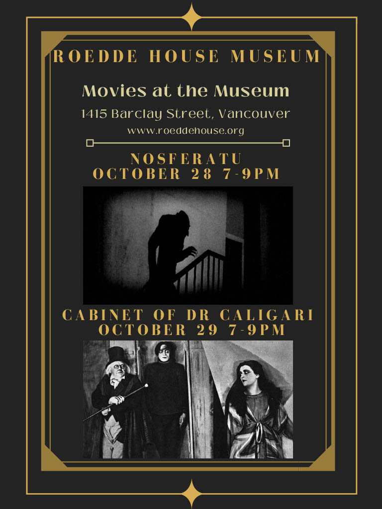 Movie Night - Nosferatu (1922) - ROEDDE HOUSE MUSEUM Nosferatu and The Cabinet of Dr. Caligari Movie Poster