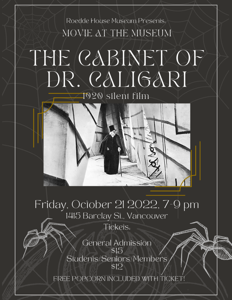 Movie at the Museum: The Cabinet of Dr. Caligari - ROEDDE HOUSE MUSEUM Oct 21 Cabinet of Dr. Caligari 2