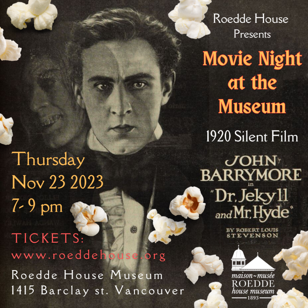 Movie at the Museum: Dr. Jekyll & Mr. Hyde (1920) - ROEDDE HOUSE MUSEUM Dr. Jekyll Mr. Hyde IG