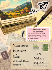 Collections Room Restoration - ROEDDE HOUSE MUSEUM Vancouver Postcard Club Mar 1, 2026